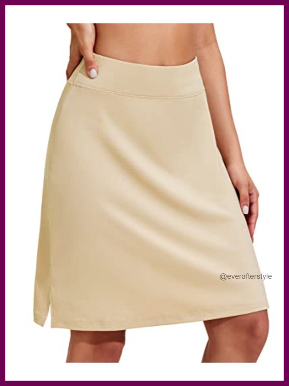 COOrun Women's 20" Knee Length Skorts High Waisted Golf Skort Pockets